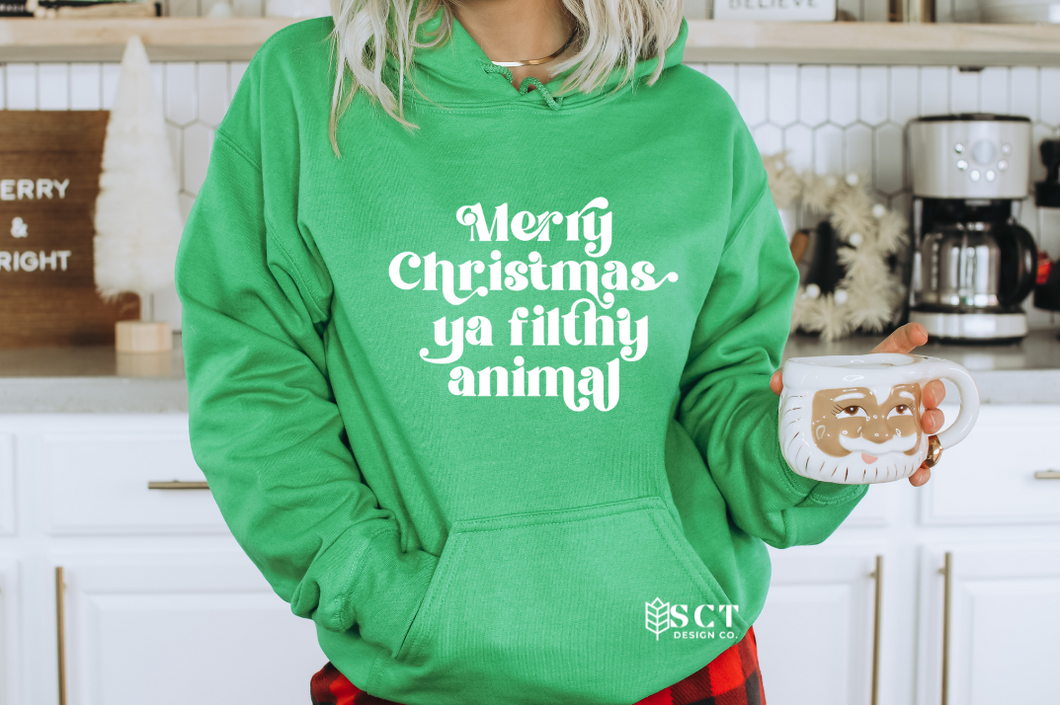 Merry Christmas ya filthy animal - Unisex Hoodie